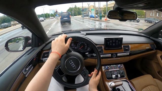AUDI A8 Quattro Pro Line+ [4.2l 385HP] 2014 POV Test Drive