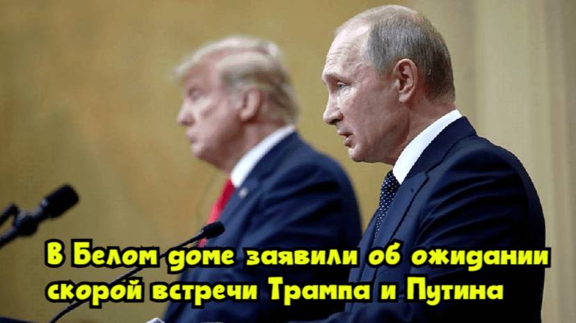 В Белом доме заявили об ожидании скорой встречи Трампа и Путина