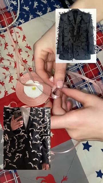 пиджак с бантиками своими рукам!! #влог  #обзор #diy #cute