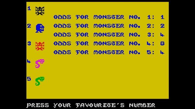 MONSTER RACE [ZX Spectrum]