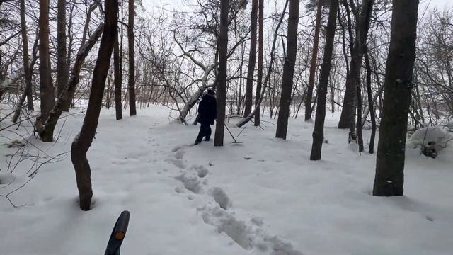 Металлокоп в зимнем лесу. Вся деревня годами кидала металл тут!!!