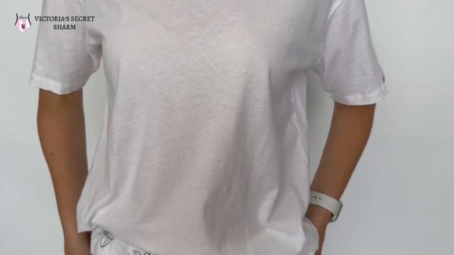 Піжама Victoria`s Secret Cotton Short Tee біла