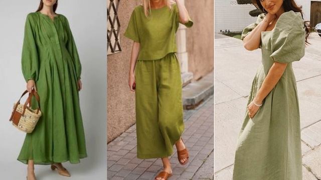 МОДНЫЙ ГАРДЕРОБ ИЗ ЛЬНА💕 СТИЛЬНАЯ ОДЕЖДА В ЯРКИХ ЦВЕ?