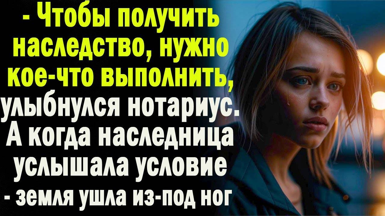 Нотариус зачитывал завещание. А когда наследница услышала условие, при котором она его получит