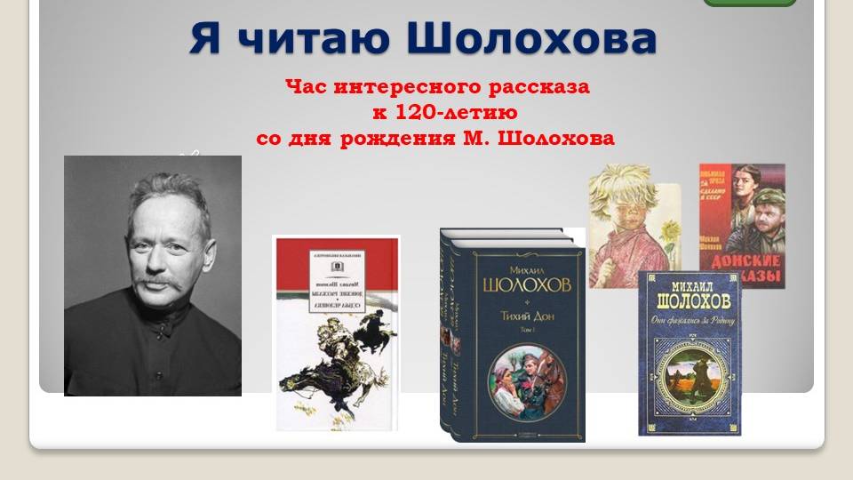 Час интересного рассказа «Я читаю Шолохова»