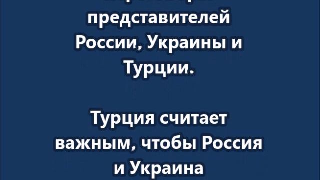 В Стамбуле начинаются переговоры представителей России, Украины и Турции