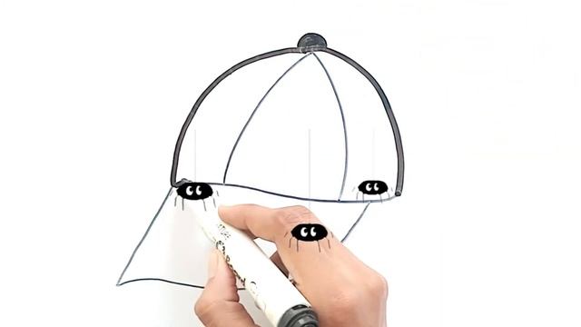 bolalar uchun shapka chizish/hat drawing for kids/рисунок шляпы для детей