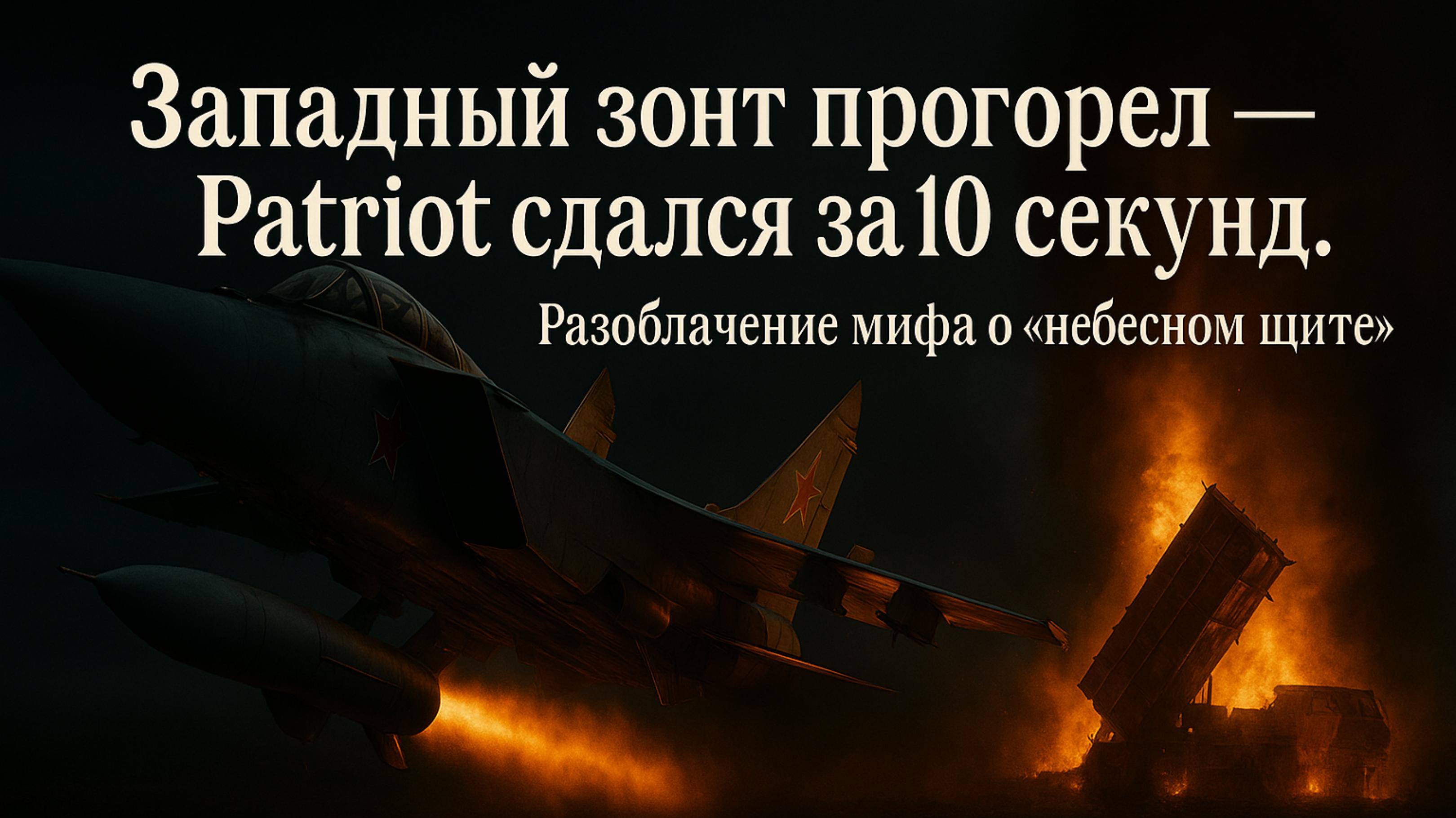 Западный зонт прогорел - Patriot сдался за 10 секунд. Разоблачение мифа о «небесном щите»