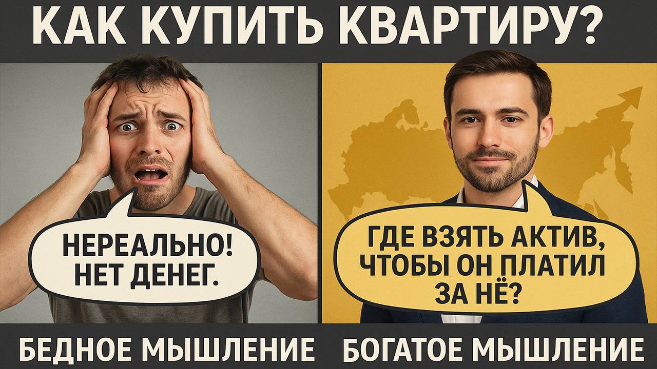 МЫШЛЕНИЕ БЕДНОГО и МЫШЛЕНИЕ БОГАТОГО: Купил бы квартиру и сдавал... Но не на что!