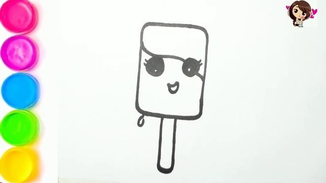 How to Draw a Cute IceCream-милый рисунок мороженого | Kids colouring show