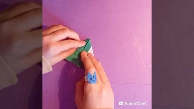 Колечко котик из бумаги своими руками