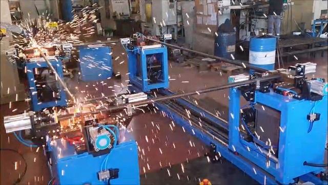 Контактная сварка металлической профильной трубы в стык