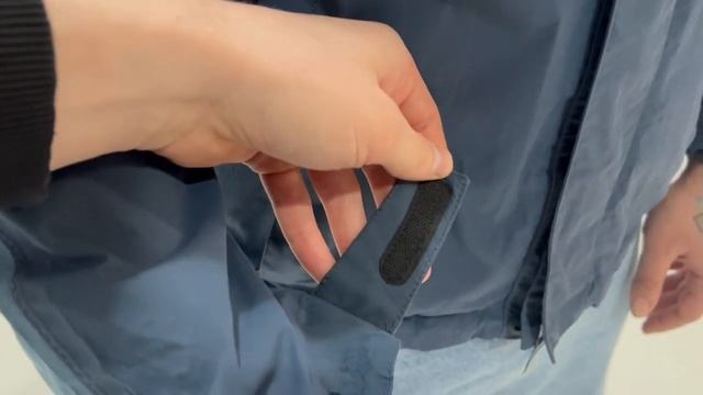 Синяя влагозащитная ветровка Jack Wolfskin с мембраной