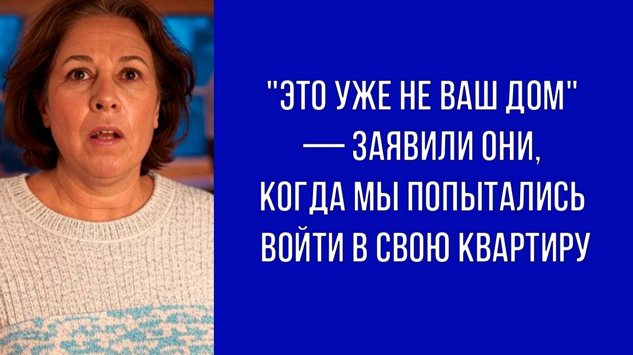 — Мы просто присмотрим за квартирой, пока вас нет — сказала свекровь