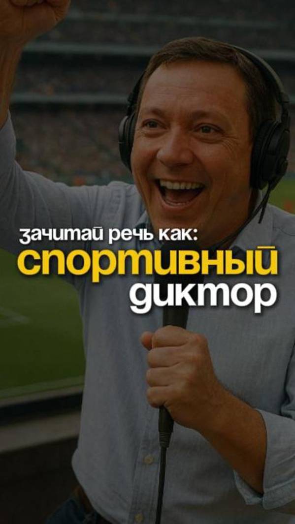 Выступи публично, как футбольный комментатор