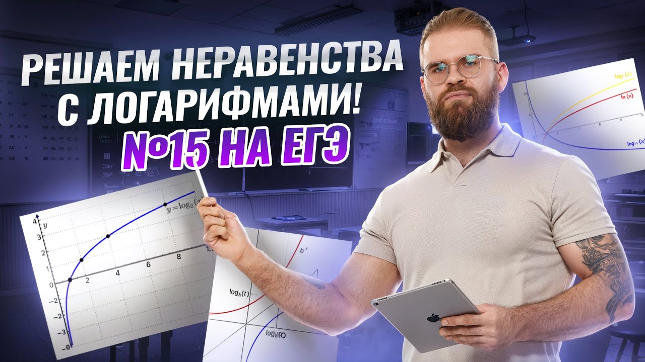 Как решать неравенства №15 с логарифмами на ЕГЭ? | Умскул