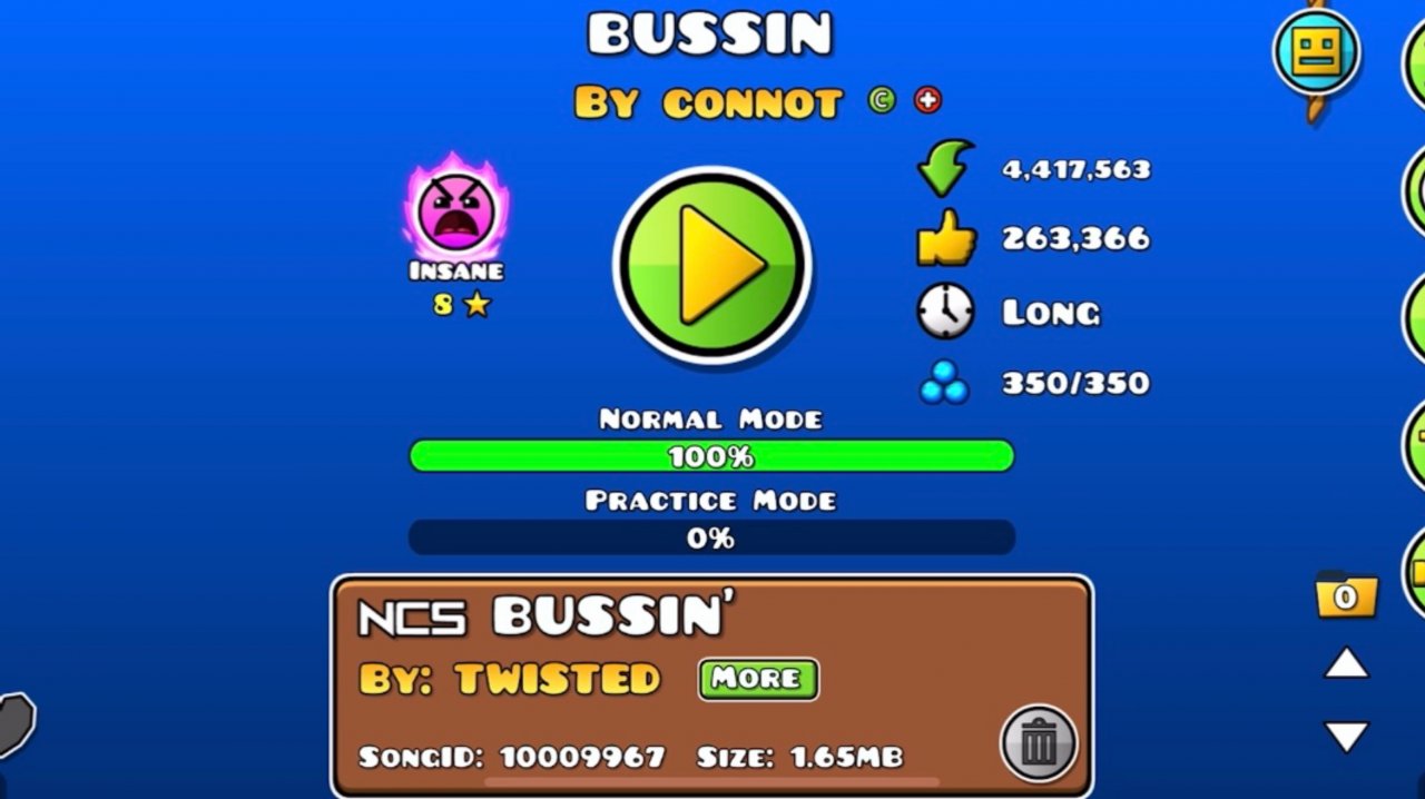 Bussin/ geometry dash 2.207 thanks for 100000 see not mulpan