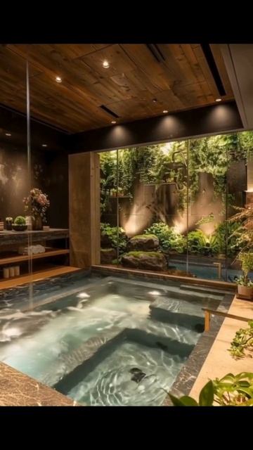 Идеальная зона релакса: баня, бассейн и уют #баня #зонаотдыха #бассейн #строимдлясебя