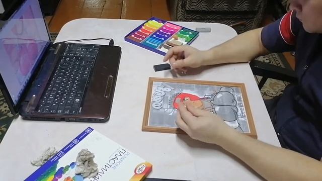 Картина из пластилина своими руками. Аниме "Первый шаг".