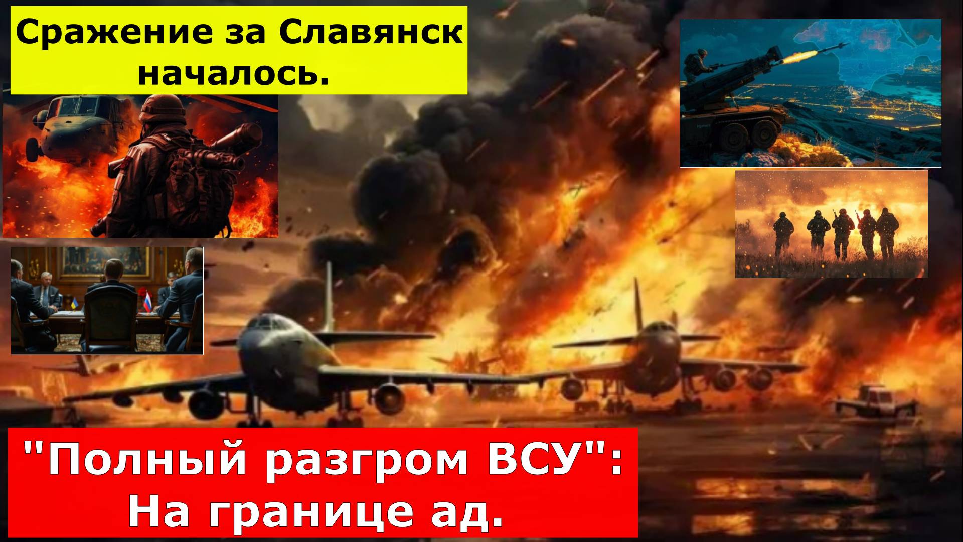 "Полный разгром ВСУ": На границе ад. Сражение за Славянск началось. Горит военный аэродром. СВОдки