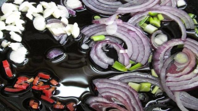 Овощное соте с вешенками