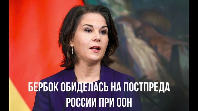 Бербок обиделась на постпреда России при ООН