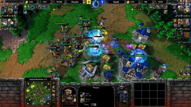 Ультимейт Пандарена и Иллидана: Poncho (Ne) vs Hawk (Hum) Warcraft 3 Ref