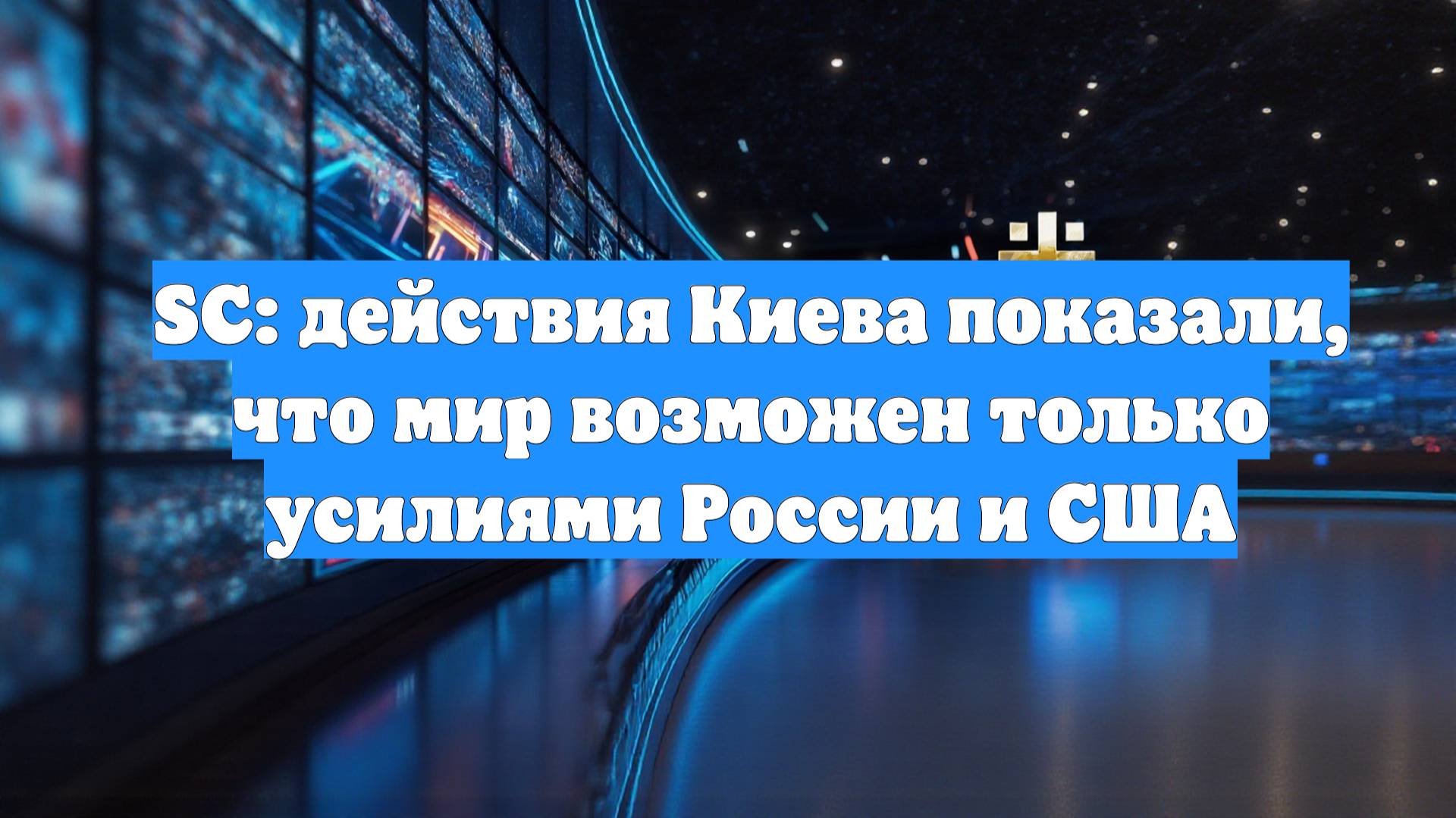 SC: действия Киева показали, что мир возможен только усилиями России и США