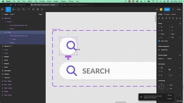 8_147. How to make an expanding Search Bar in Figma