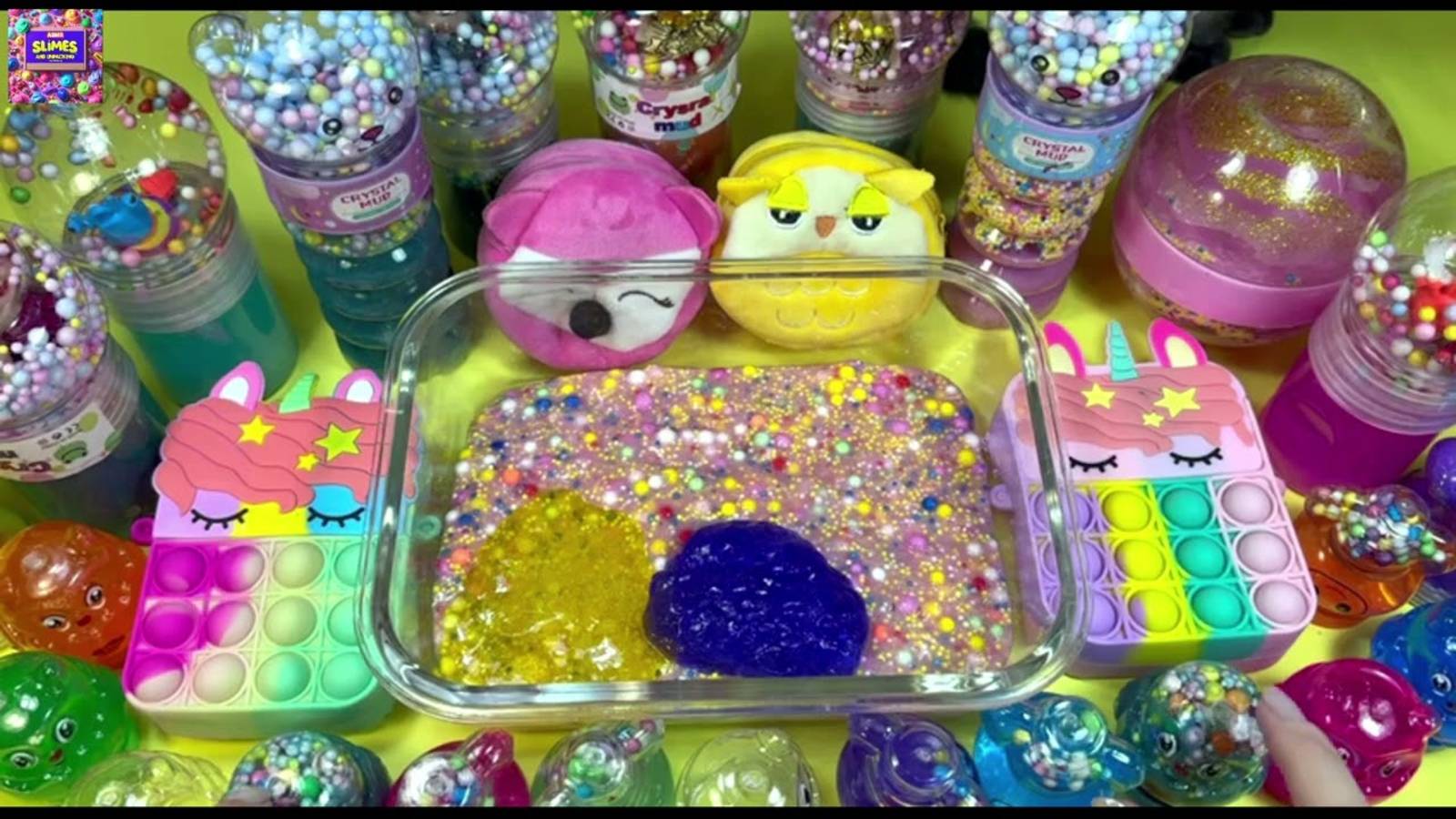 Смешивание всех моих смузи из слайма. Создание глянцевого слайма. ASMR. Удовлетворяющие видео СЛАЙМ