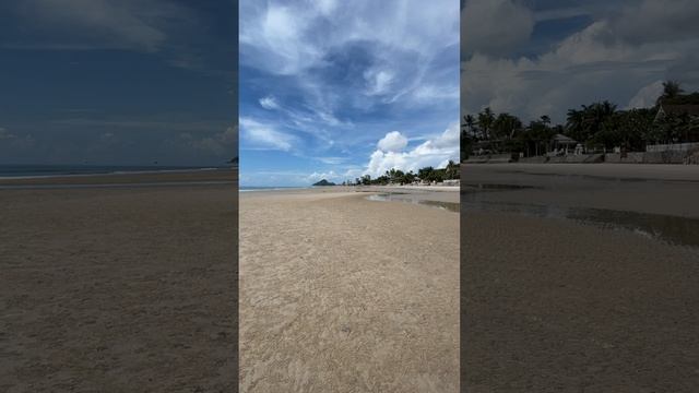 Море и пляж центрального пляжа Хуа Хина. Отлив. Обзор. Лучшие кондо с выходом на этот пляж. Арендв.