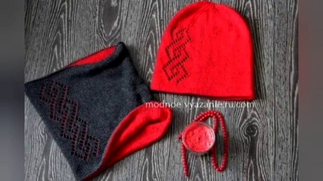 📌 Модели и схемы 👌🏻 вязание спицами шапочки на осен