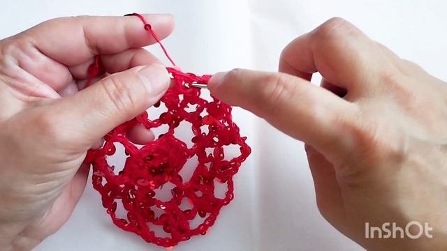Amazing sequin hat in one evening. Easy and fast. tutorial. Шапка сеточка из пряж