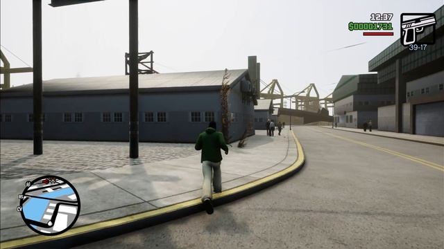 GTA SA. Ветки торчат из-под асфальта