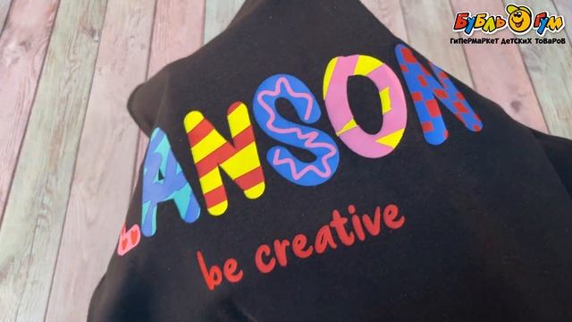 Футболка Lanson Kids с надписью черная