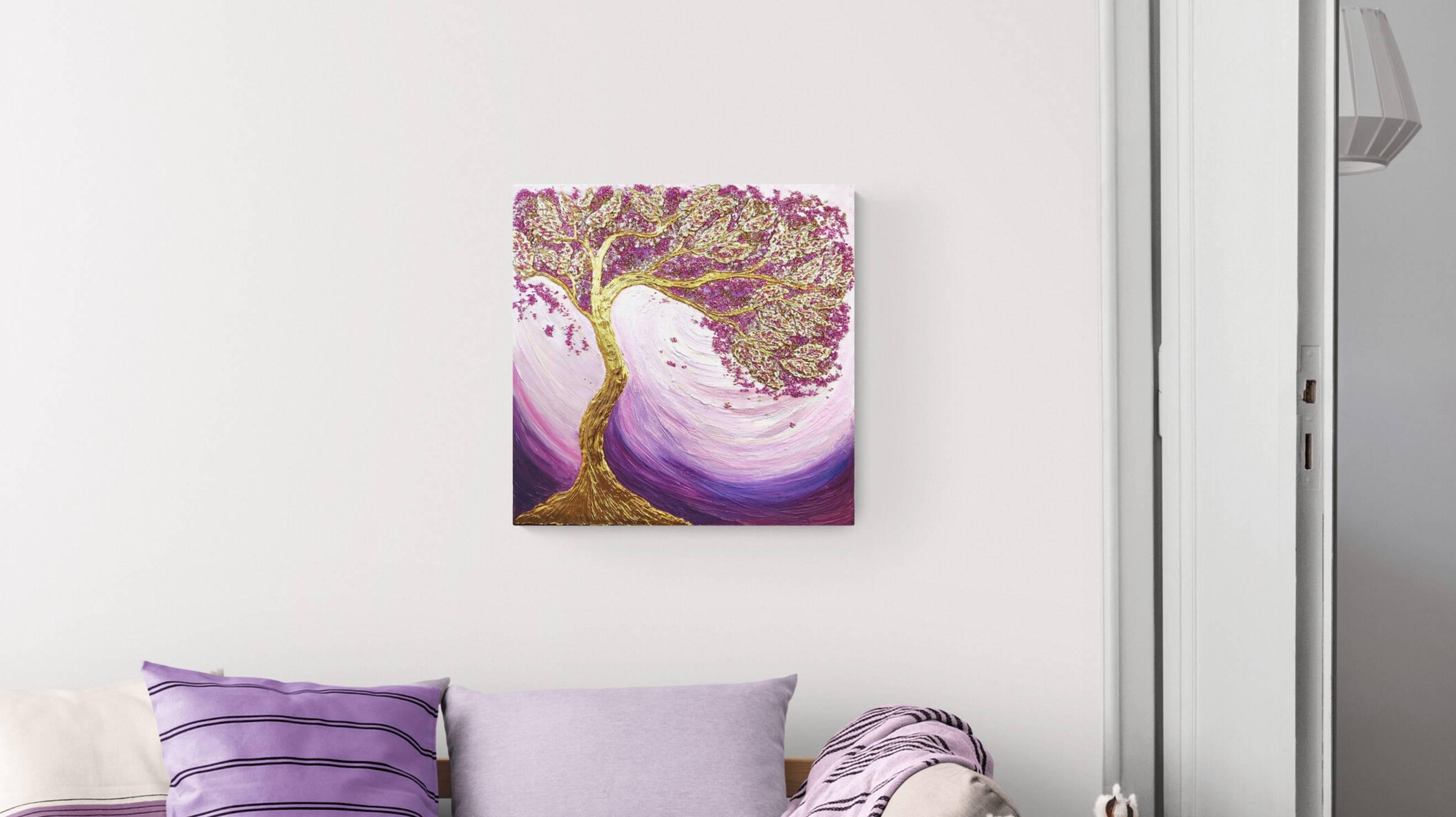 Интерьерная текстурная картина "Сирень"