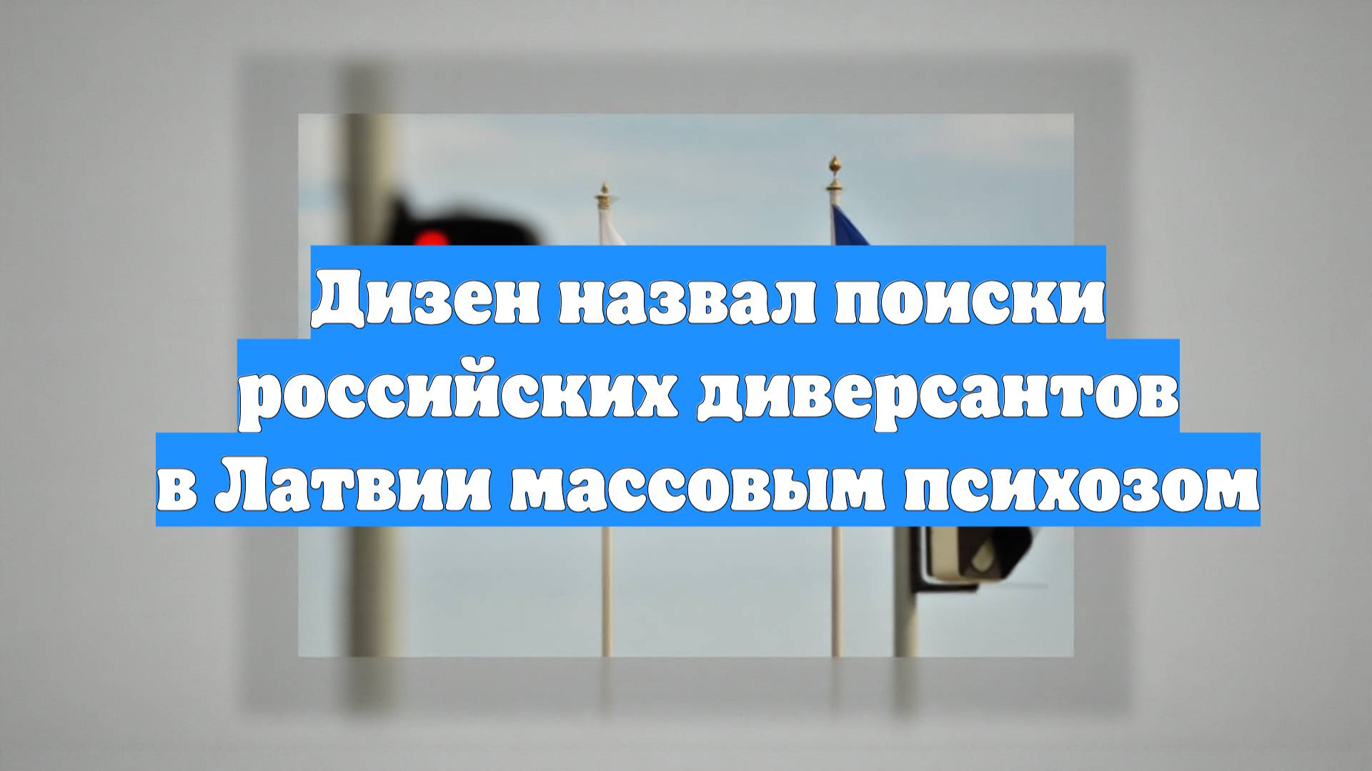 Дизен назвал поиски российских диверсантов в Латвии массовым психозом