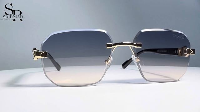 Солнцезащитные очки Sairmar Standart G1 градиент голубой-желт?