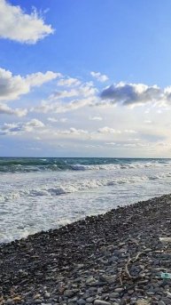 красивые волны черного моря #природа #небо #облака #trip