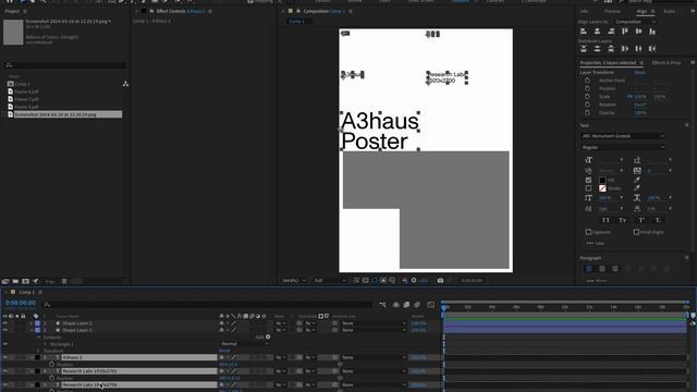 Динамическая многоформатная анимация типографской системы After Effects Анимация гибкого типографско