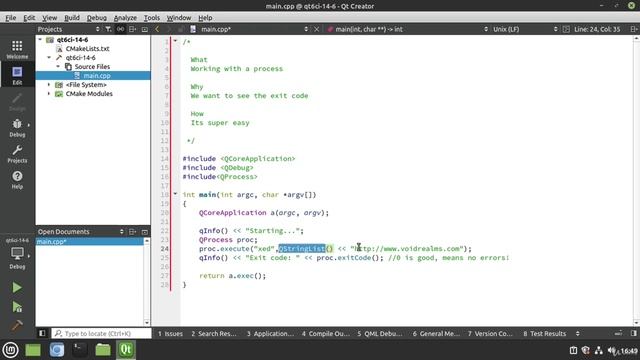 6. Working with a process