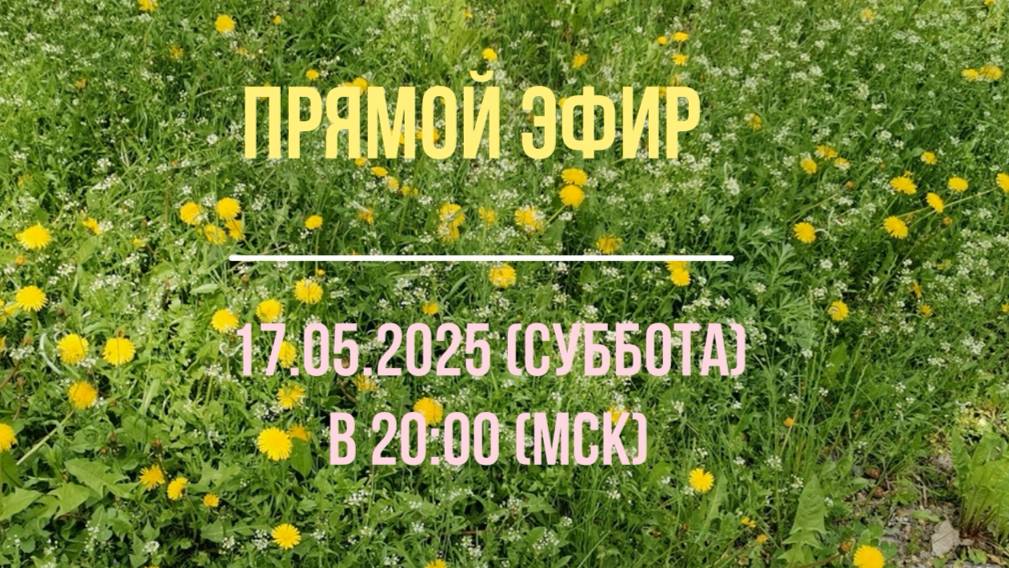 Анонс Эфира 17.05.2025