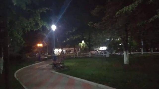 Парк Славы в г. Карабулак ночью. Ингушетия