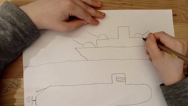 Рисую подводную лодку
