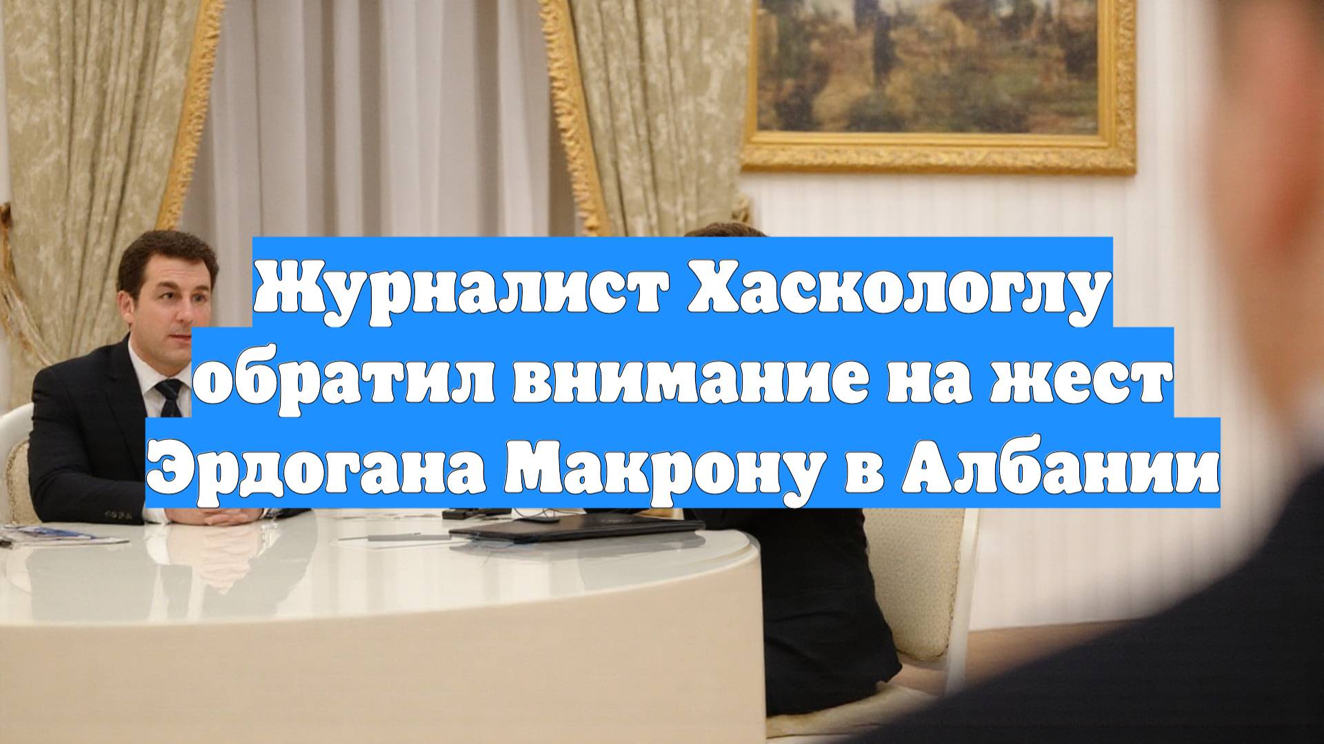 Журналист Хаскологлу обратил внимание на жест Эрдогана Макрону в Албании
