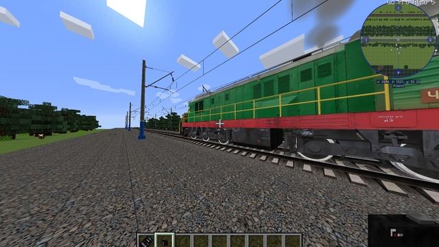 ЧМЭ3 с цистернами и крытыми вагонами, Майнкрафт Immersive Railroading