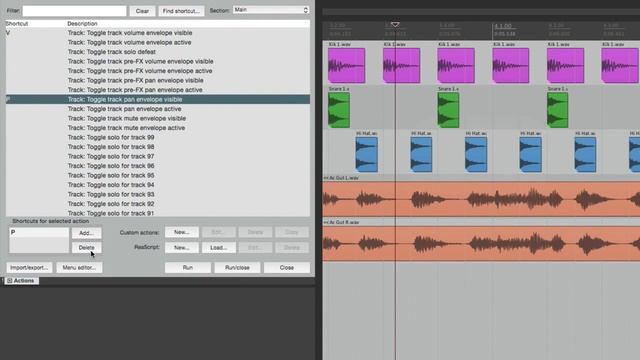 Все о REAPER 5  29. Экшены