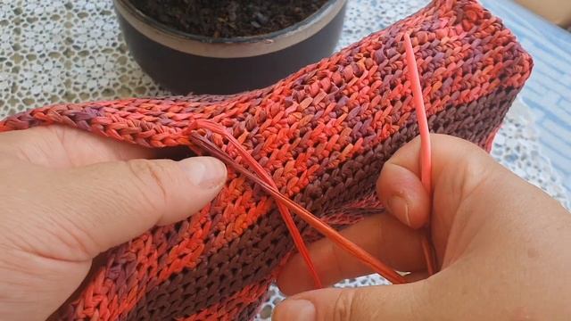 Вяжу косметички с фермуаром/Готовая работа#fibranaturarafya#с