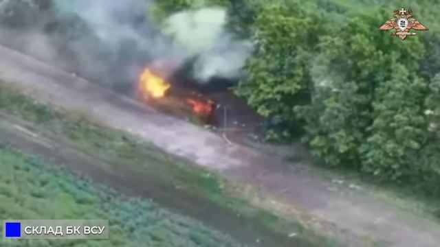 🔥Уничтожение склада боеприпасов ВСУ в районе Новой Полтавки
