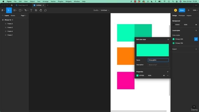1_114. How to group color styles using slashes or folders in Figma